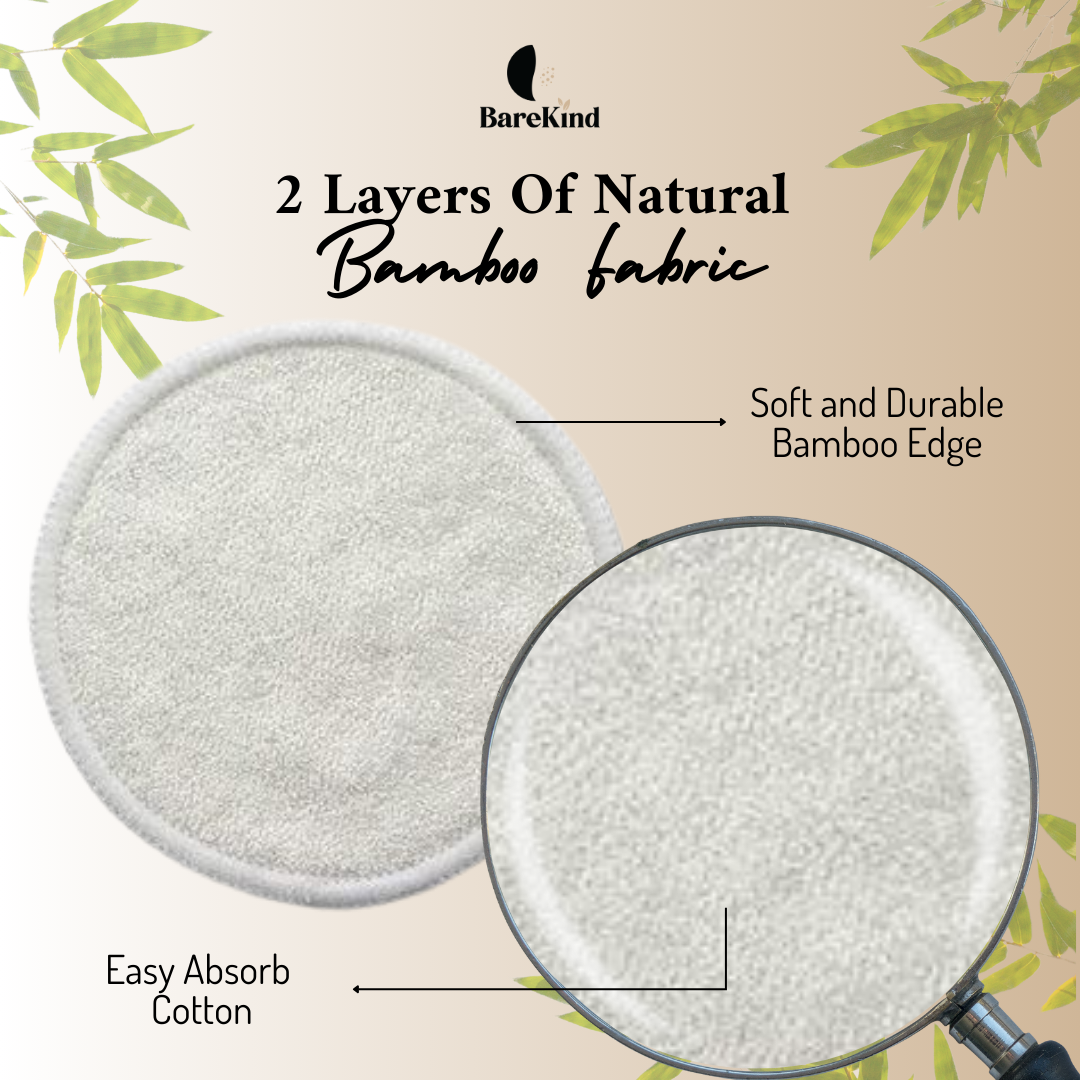 Bamboo Cotton Reusable Makeup Remover Pads