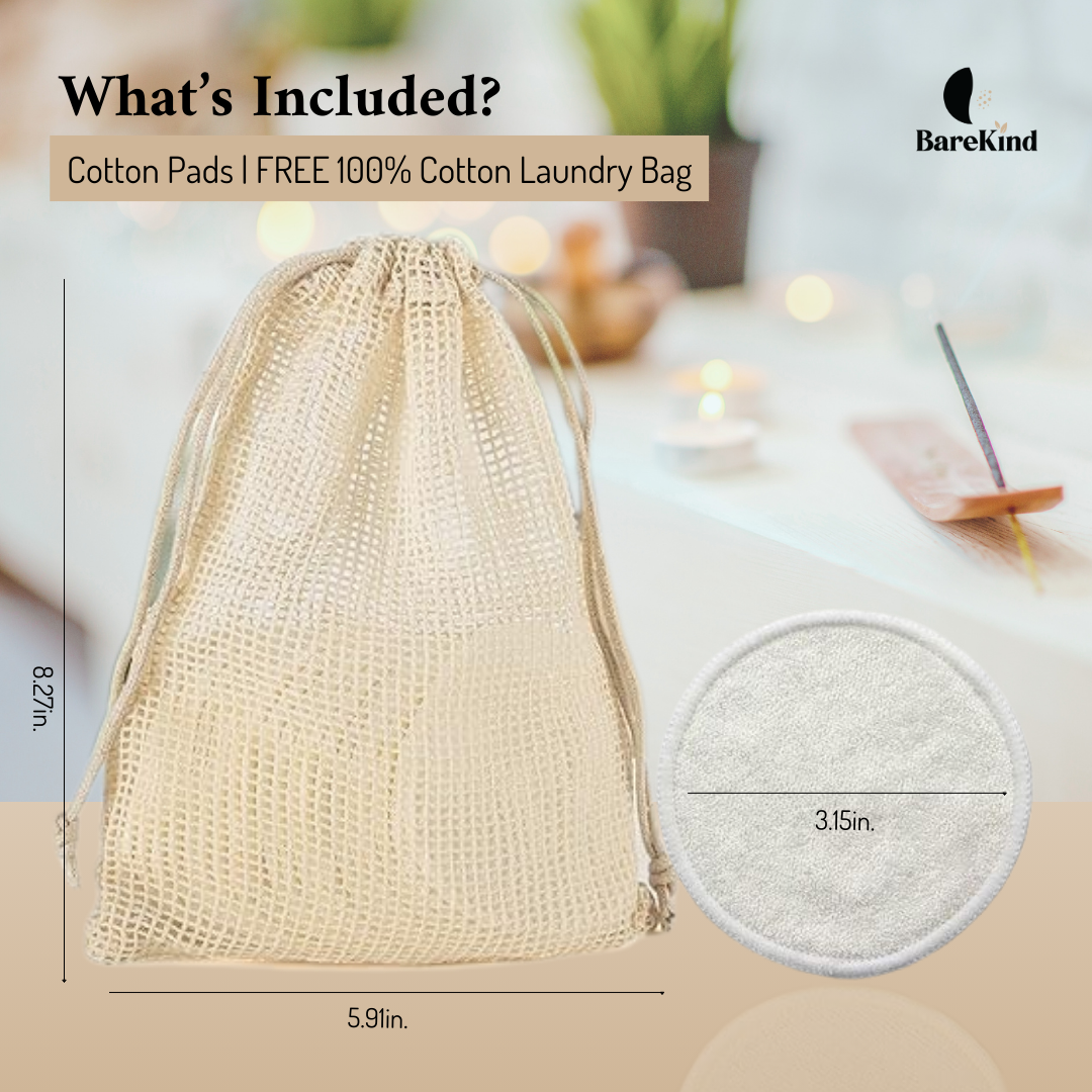 Bamboo Cotton Reusable Makeup Remover Pads