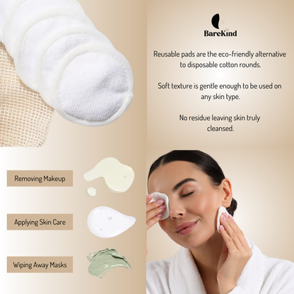 Bambus Bomuld Genanvendelige Makeup Remover Pads